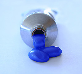 Image showing blue acryl paint