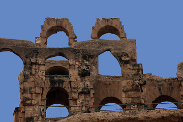 Image showing The amphitheater in El-Jem, Tunisia