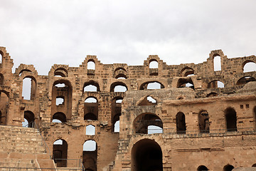 Image showing The amphitheater in El-Jem, Tunisia