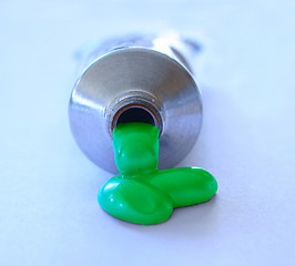 Image showing green acryl paint