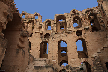 Image showing The amphitheater in El-Jem, Tunisia