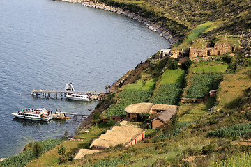 Image showing Boats and island