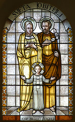 Image showing Holy Family, Stained glass