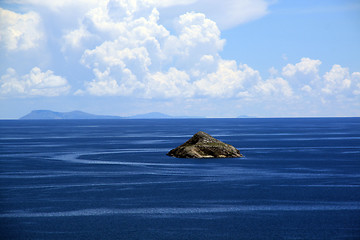 Image showing Blue water and small island