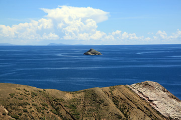 Image showing Island and lake Titicaca