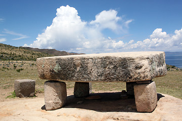 Image showing Stone table