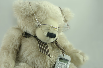 Image showing teddy wants to make a call