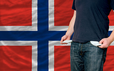 Image showing recession impact on young man and society in norway