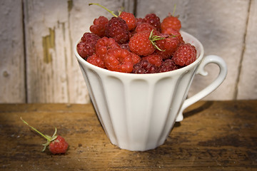 Image showing Red raspberries I