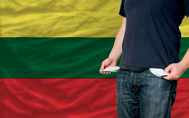 Image showing recession impact on young man and society in lithuania