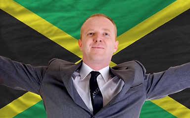 Image showing happy businessman because of profitable investment in jamaica st