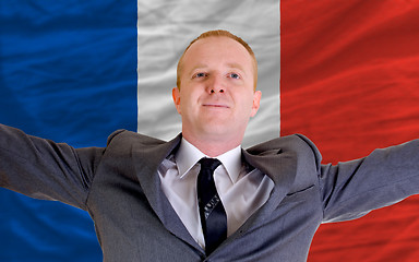 Image showing happy businessman because of profitable investment in france sta