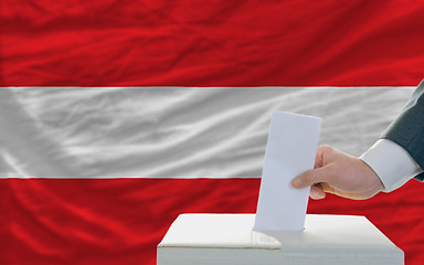 Image showing man voting on elections in austria