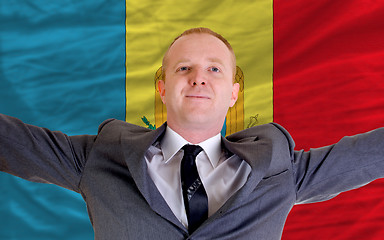 Image showing happy businessman because of profitable investment in moldova st