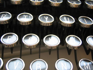 Image showing Old fashion typewriter keyboard