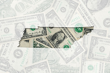 Image showing Outline map of tennessee with transparent american dollar bankno