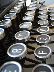 Image showing Old fashion typewriter keyboard