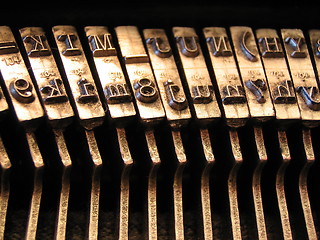 Image showing Old fashion typewriter letters