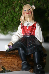 Image showing Girl in norwegian folk costume