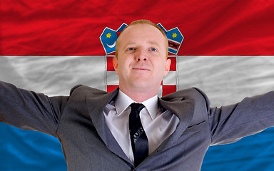 Image showing happy businessman because of profitable investment in croatia st