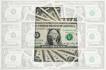 Image showing Outline map of utah with transparent american dollar banknotes i