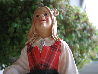 Image showing Girl in norwegian folk costume