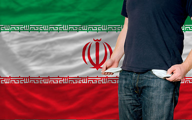 Image showing recession impact on young man and society in iran