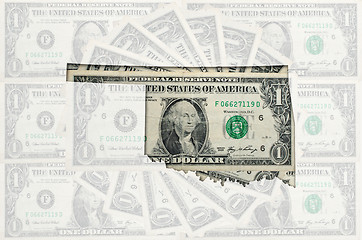 Image showing Outline map of oklahoma with transparent american dollar banknot