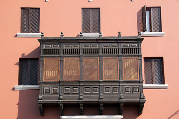 Image showing Wooden balcony