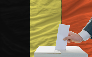 Image showing man voting on elections in belgium