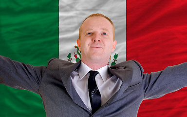 Image showing happy businessman because of profitable investment in mexico sta