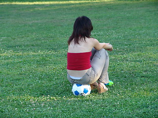 Image showing Football girl