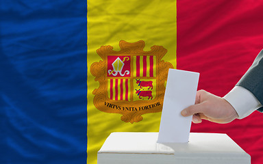 Image showing man voting on elections in andora