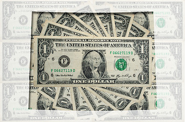 Image showing Outline map of Colorado with transparent american dollar banknot