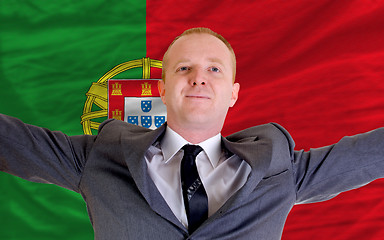 Image showing happy businessman because of profitable investment in portugal s