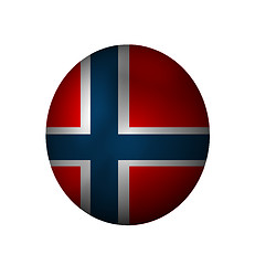 Image showing Norway flag button