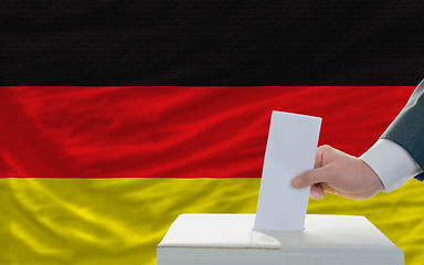 Image showing man voting on elections in germany