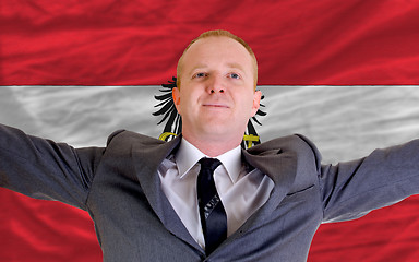 Image showing happy businessman because of profitable investment in austria