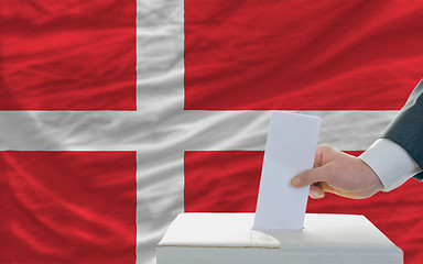 Image showing man voting on elections in denmark