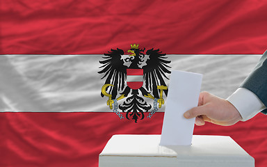 Image showing man voting on elections in austria