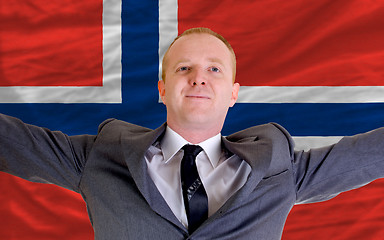 Image showing happy businessman because of profitable investment in norway sta