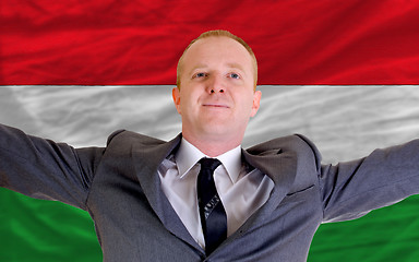 Image showing happy businessman because of profitable investment in hungary st