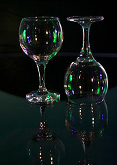 Image showing Pair of wineglasses