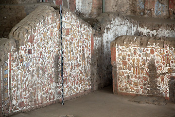 Image showing Sacred pictures on the walls