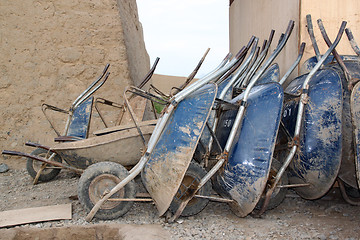 Image showing Wheelbarrows