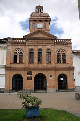 Image showing Red brick tower