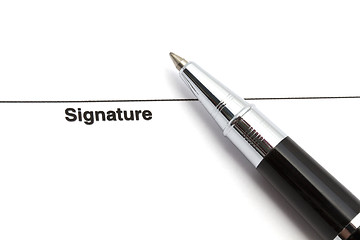 Image showing Pen and signature