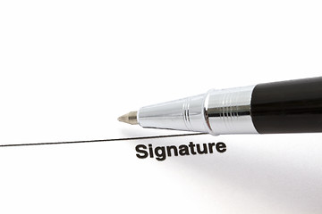 Image showing Pen and signature