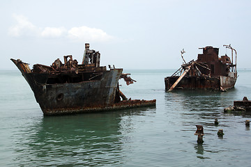 Image showing Rusty ships