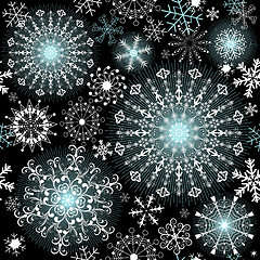 Image showing Christmas dark repeating pattern